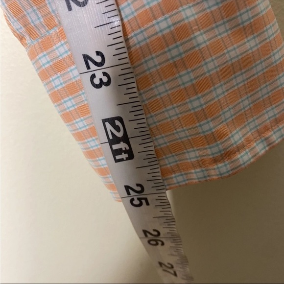 Emma Willis Orange Button Down Long Sleeve Dress Shirt, 16” Mens Check, England - Picture 10 of 10